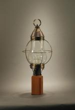 Northeast Lantern 2743-VG-LT3-CLR - Caged Pear Post Verdi Gris 3 Candelabra Sockets Clear Glass