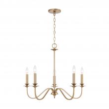 Austin Allen & Co. AA1023MA - 5-Light Chandelier in Matte Brass with Decorative Double Bobeches